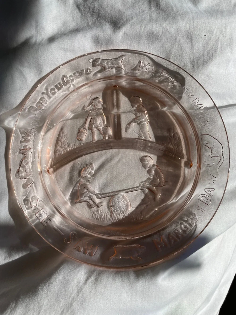 Indiana Glass Company nursery rhyme child’s plate